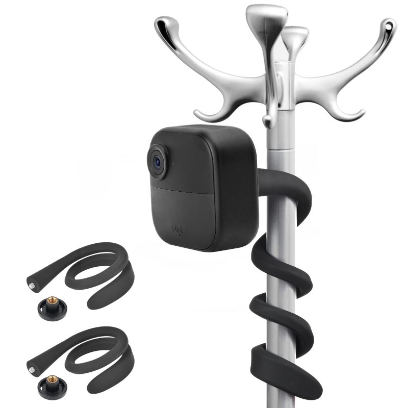 ALERTCAM 2Pack Flexible Twist Mount for Blink XT, Blink XT2, Blink Mini, Blink Outdoor 4 (4th Gen) / (3rd Gen) Home Security Camera System - Black - Image 1